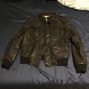 A&F Brown Leather Jacket